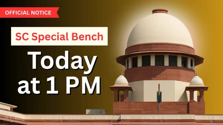 SC Special Bench to Hear MA No. 1380/2025 Today at 1 PM: Official Notice Issued